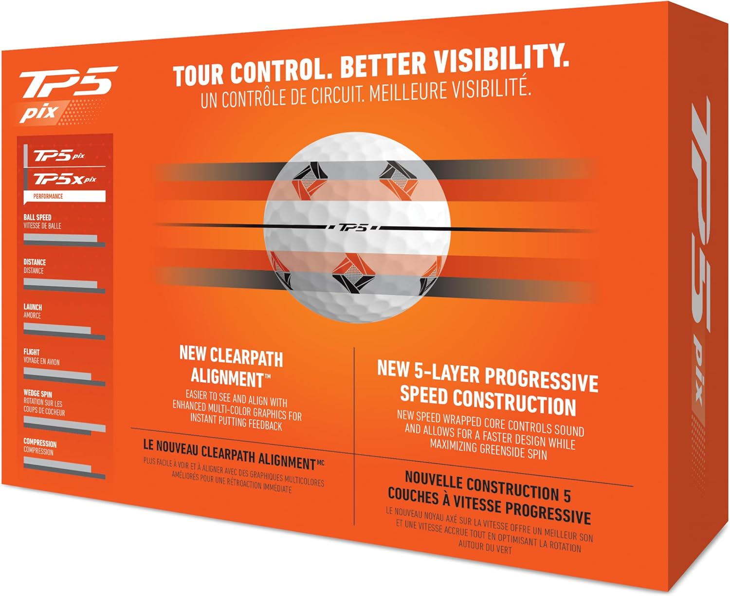 Taylormade Unisex TP5 Golf Balls image number 4