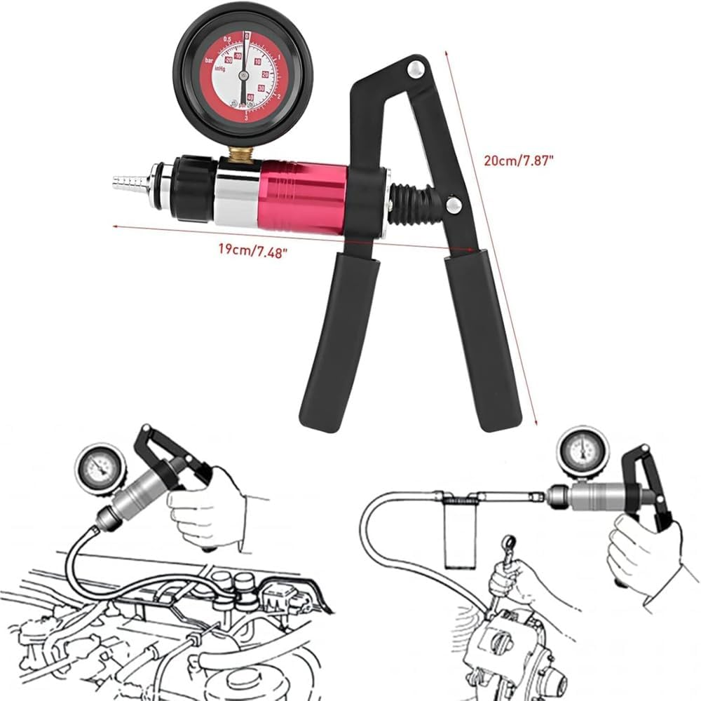 Hand Held Vacuum Pump Brake Bleeder Bleed Tester Tool Kit 2 Jars Car Motorbike image number 1