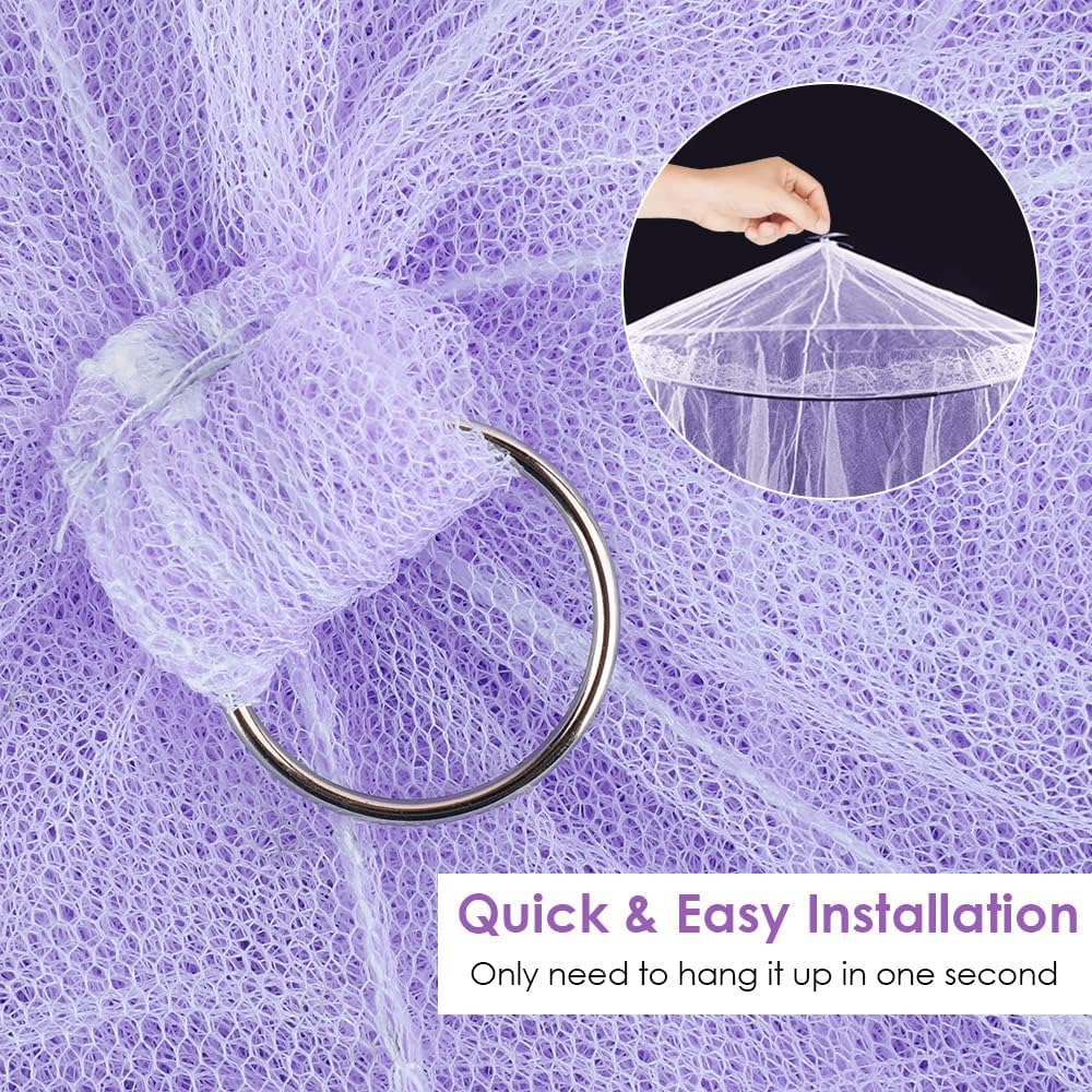 AUTOWT Bed Mosquito Netting, Mosquito Bed Net Dome Mosquito Mesh Net Universal for Single to King Size Hammocks Cribs Indoor Outdoor Insect Protection for Adult Kid Baby image number 2