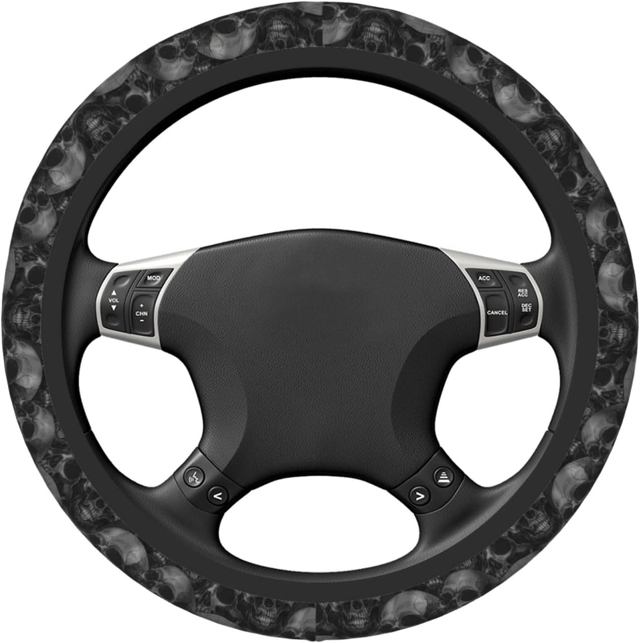 Scary Skull Horror Steering Wheel Cover for Women Men Girls Car Accessories Decor Anti-Slip Neoprene Auto Steering Wheel Covers Protector Universal 15 Inch image number 3