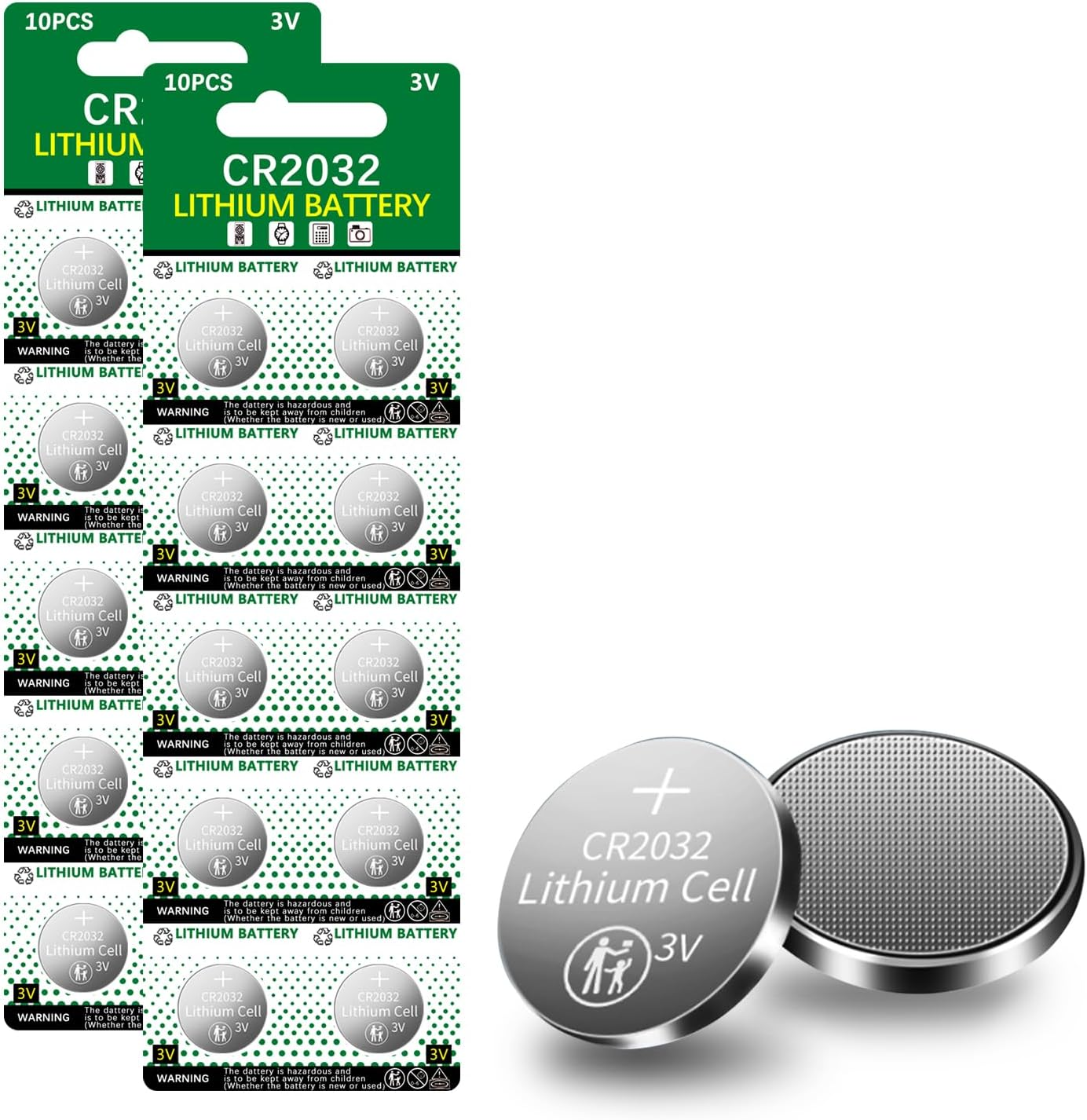 20Pcs CR2032 2032 Coin Button Cell Lithium Batteries Retail Pack Compliant with Coin Battery Safety Standards 2020 image number 4