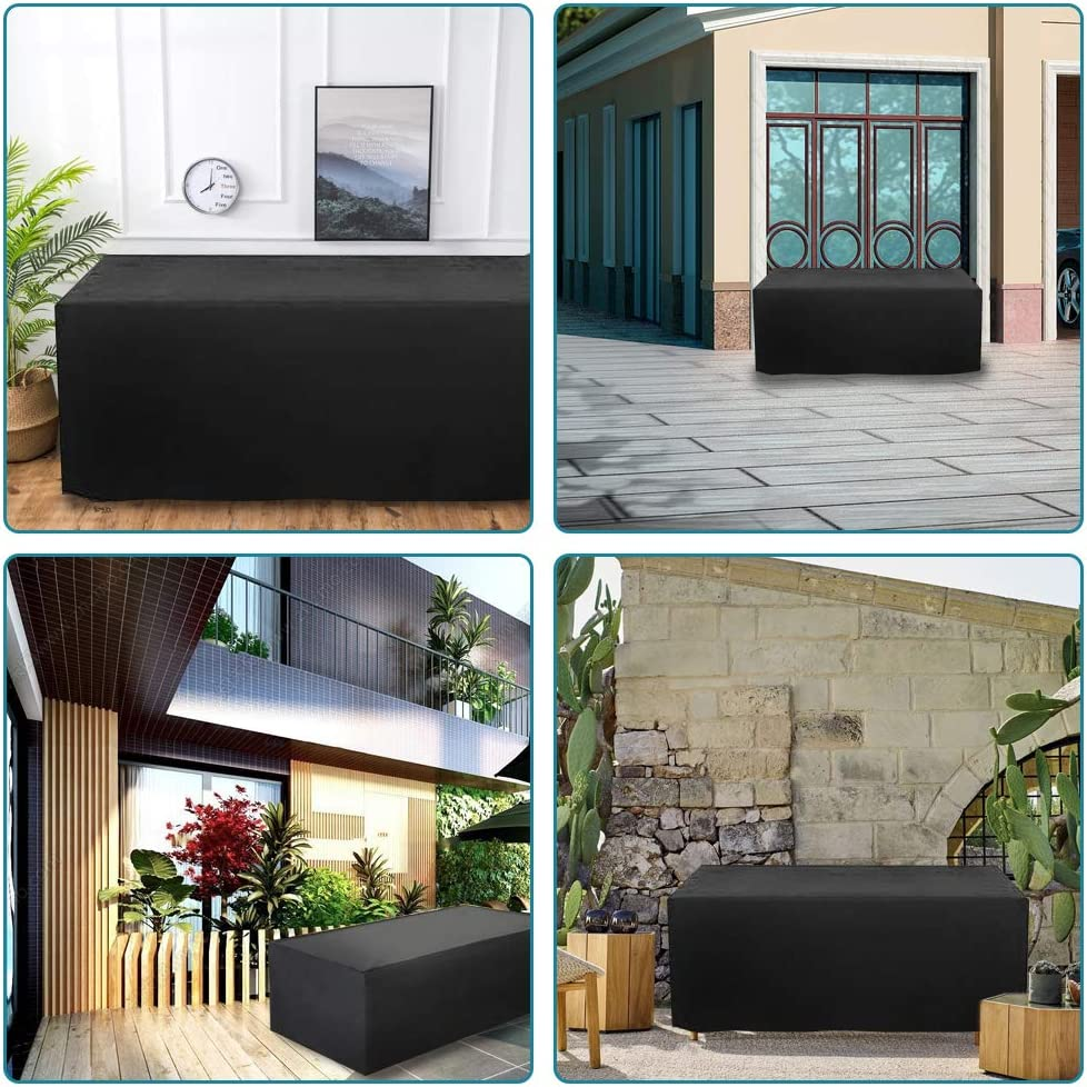 Valuehall Patio Furniture Cover Rectangular Patio Table Cover 420D Oxford Fabric Outdoor Furniture Cover for Table Chair Seat Lounge Porch Sofa V1C02 (84'' X 52'' X 29'') image number 6