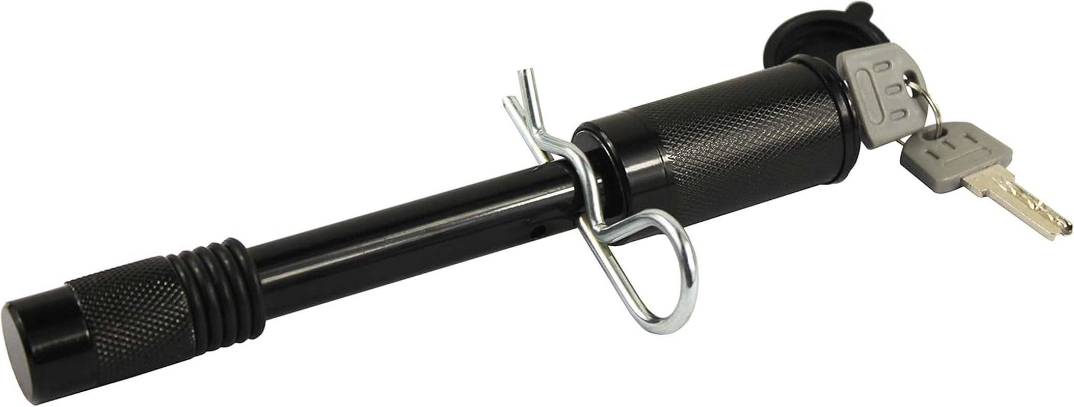 Maxxhaul 50151 Trailer Hitch Lock Pin Set 5/8 and 1/2 Inch with Locking System Anti-Rattle for 1-1/4" and 2" Class I,II,III,IV,V Hitches - Black Finish - Black Electro Paint image number 5