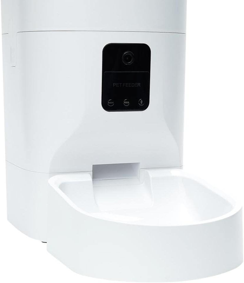 Pawz Food Dispenser Automatic Pet Feeder with Camera, White, Automatic Fish Feeder, Cat Dog Slow Feeder, Automatic Cat Feeder Wet Food, Photo and Video Record, Interaction, Night Vision image number 3