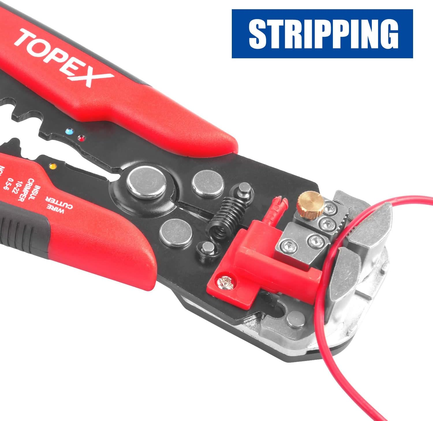 TOPEX 260-Piece Wire Stripper Self-Adjustable Crimper Plier Set Terminals Wire Cutter Connectors Tool image number 4