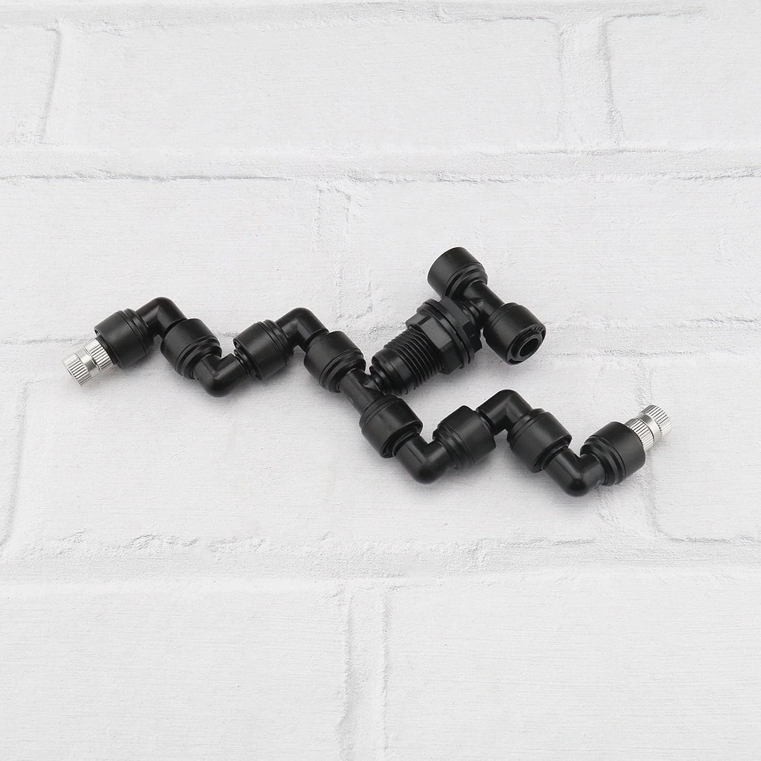 1-Pack Reptile Mister Nozzles 360 Adjustable Nozzles Reptile Fogger Mist for Rainforest Tank Flower Aquarium System(Double Head)