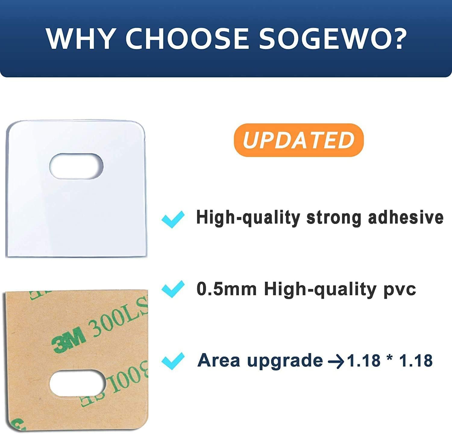 SOGEWO (16 Set/32 Pieces) Clear Vertical Blind Repair Tabs, Vertical Blinds Tabs/Blind Fixers for Vertical Blinds Replacement Slats & Parts image number 4