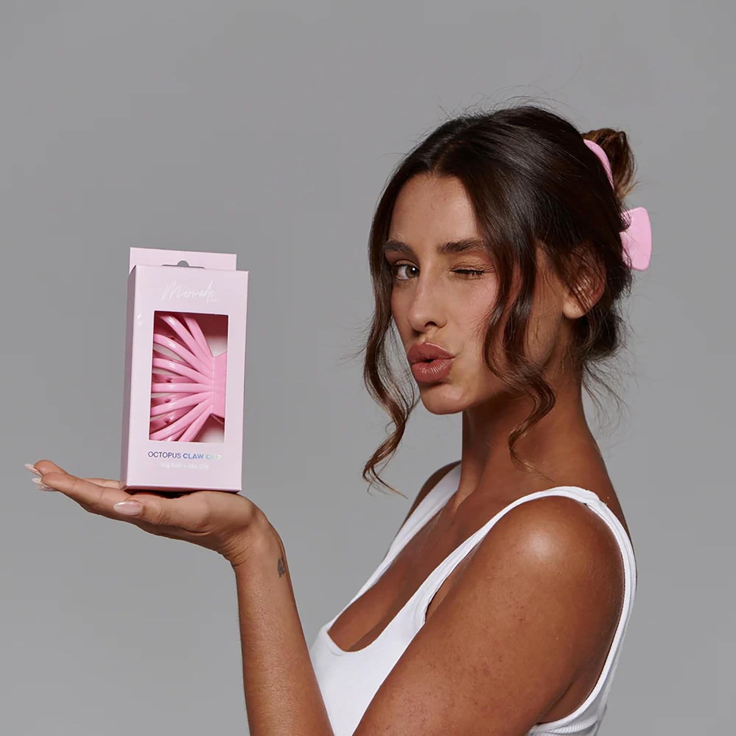 Mermade Hair Octopus Clip, Pink image number 1