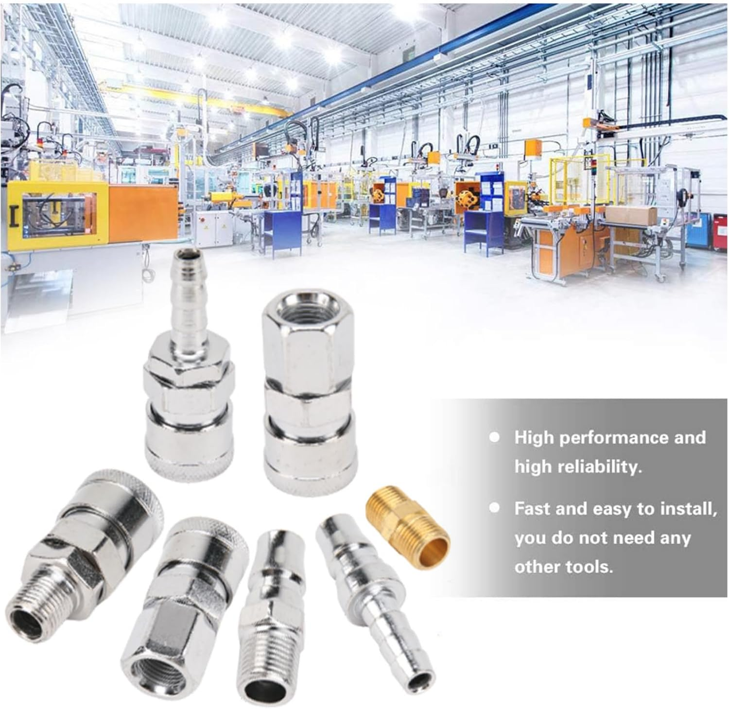 MTJNYZA 18Pcs Air Hose Quick Connect,Air Compressor Connector Coupler Pneumatic Quick Fittings Set,Pneumatic C-Type Quick Coupler&Sp20/Pp