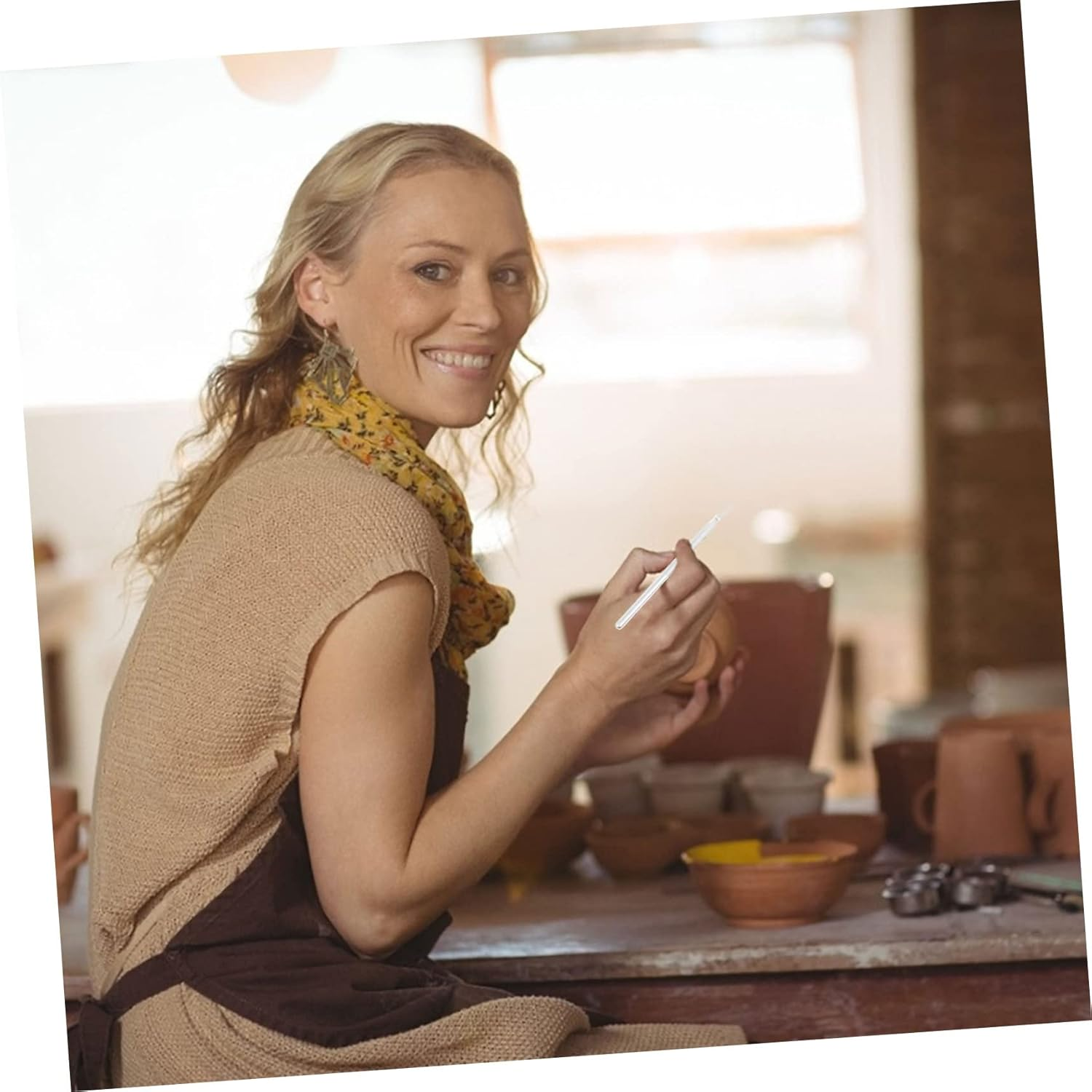 TEHAUX Pottery Clay Tools 4Pcs Clay Needle Tools for Detailed Sculpture and Modeling image number 2