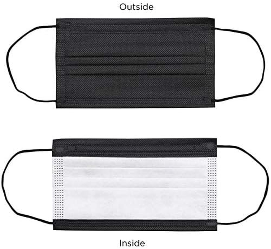 Black Disposable Face Mask AUS Stock (Box of 50) 3 Ply Breathable Mask with Ear Loops $0.58 per Mask image number 5