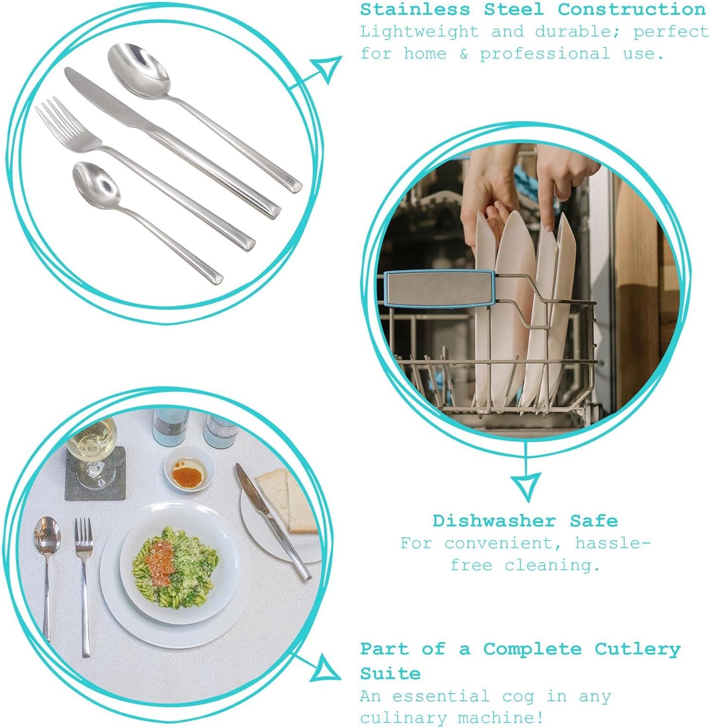 Argon Tableware Tondo Stainless Steel Teaspoons - 14Cm - Pack of 6 - Silver Tea Spoons High Polished Metal Dishwasher Safe 6-Piece Tea Coffee Sugar Cutlery Set image number 6