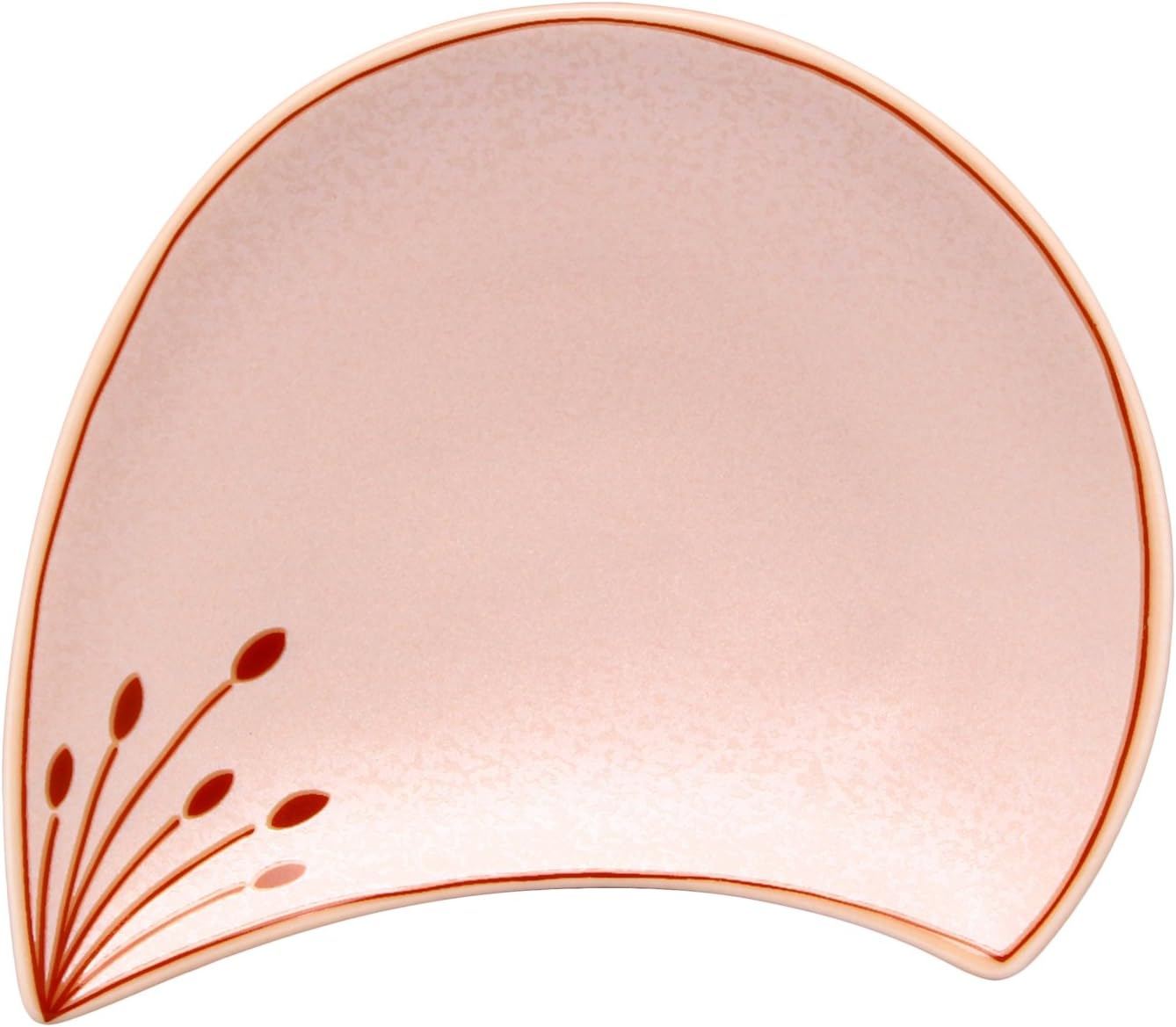 Arita Ware 97908 Kouraku Kiln Plum Petals, Small Plates, Set of 5, White Glazed Silver