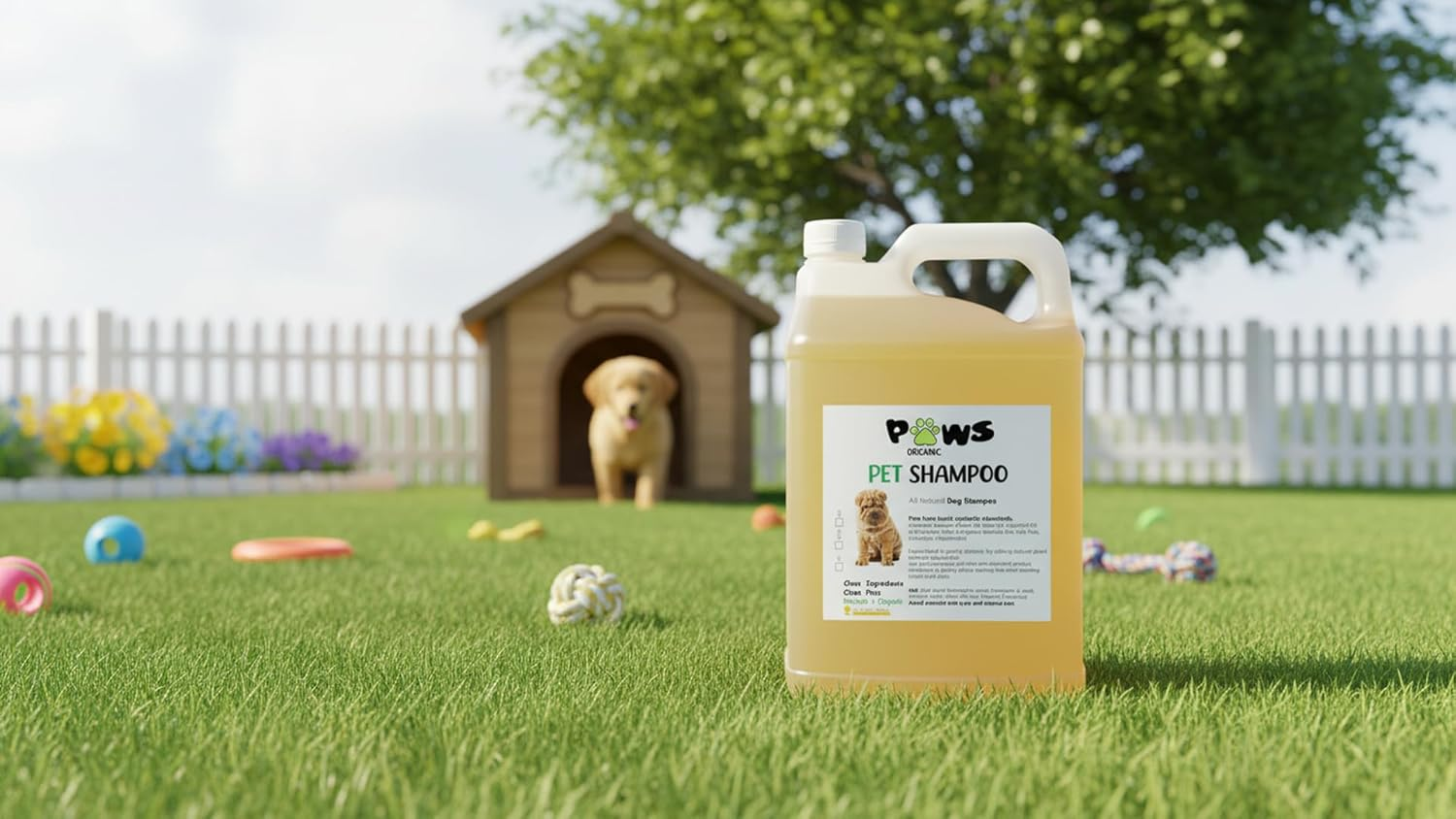 Paws Organic Dog Shampoo with 3 Added Essential Oils - 4 Litres image number 1