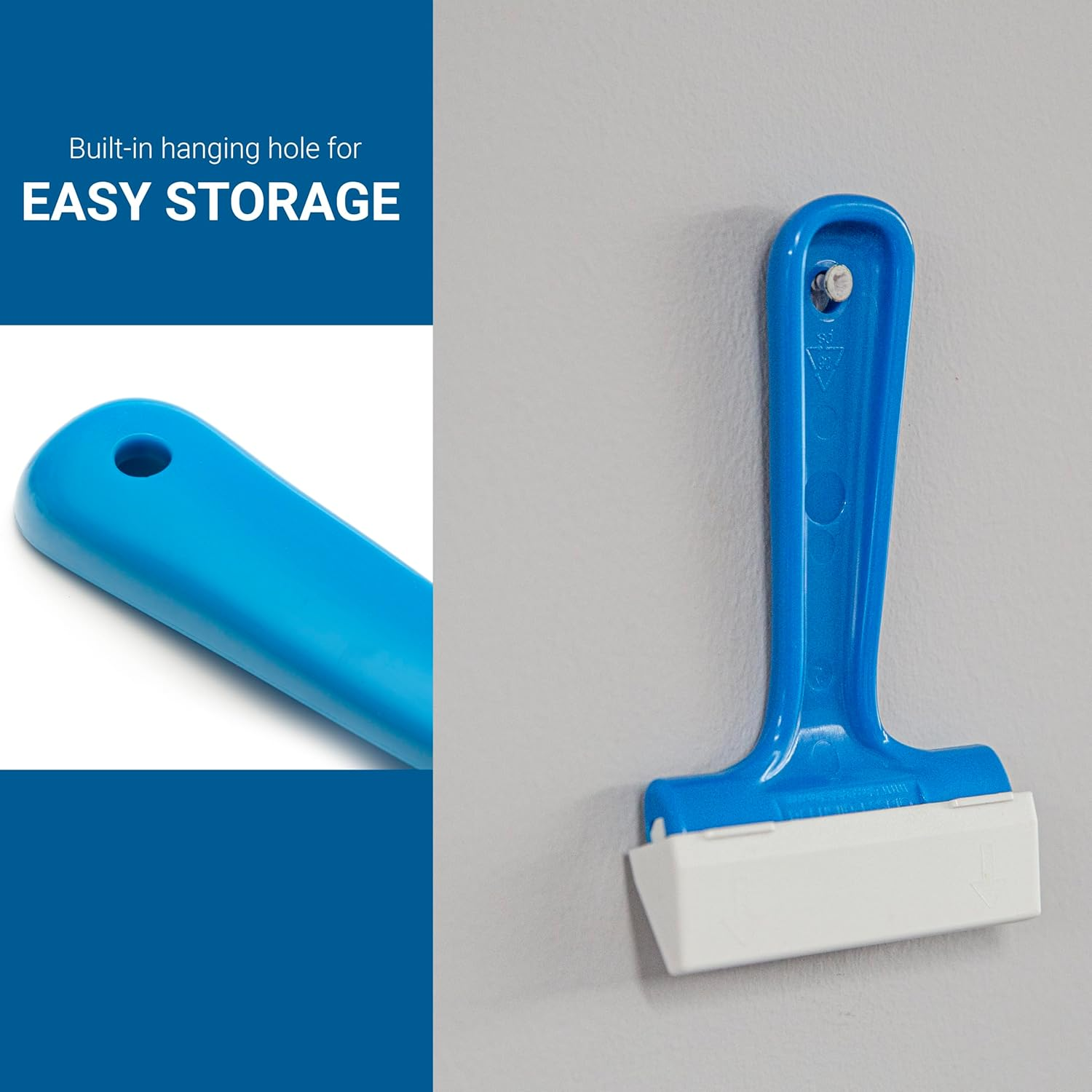 GLASS POLISH (75Mm) SCRATCHLESS Scraper with Double-Edged Stainless Steel Blade, Professional Glass Scraper for Windows, Tiles, Stove Tops, and Any Hard Smooth Surfaces - GP15042