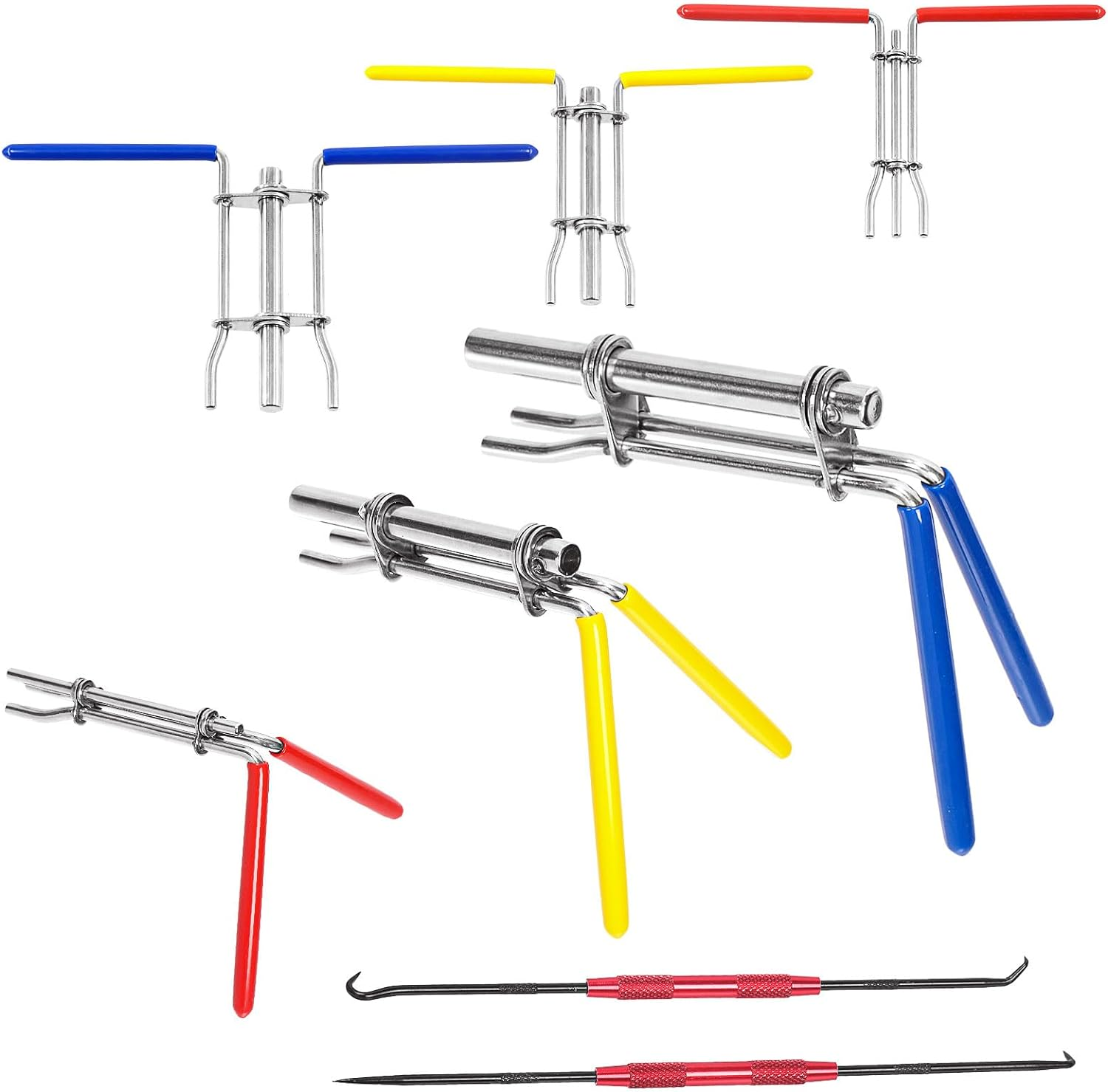 5Pcs Hydraulic Seal Installation Tools with Pick and Hook Set, 3 Sizes Cylinder Piston Rod Seal Install Tools Hydraulic U-Cup Seal Installation Tool Kit for Installing Automotive Marine