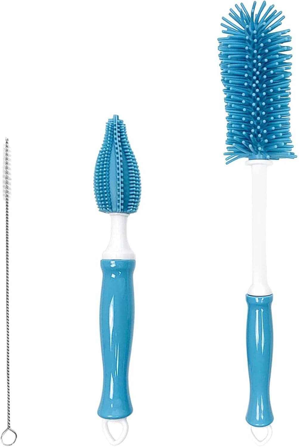 RODISHOMM Silicone Baby Bottle Brush Set, Long Handle Bottle Cleaner for Baby Bottles, Tea Strainers, Glasses & Small Opening Bottles image number 3