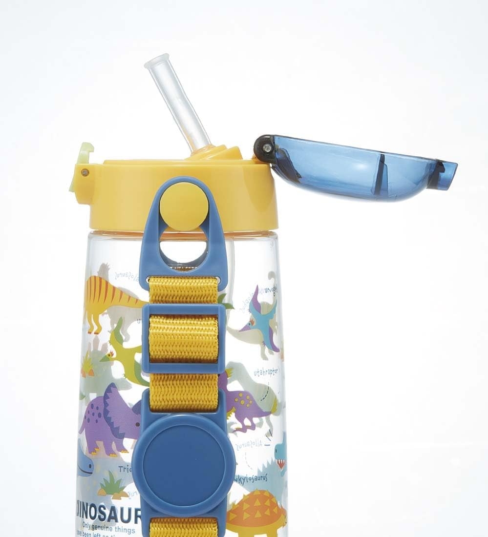 Skater PDSH5-A Dinosaurus Picture Water Bottle, 16.2 Fl Oz (480 Ml), Clear Bottle with Straw, for Kids and Boys - Cups image number 3