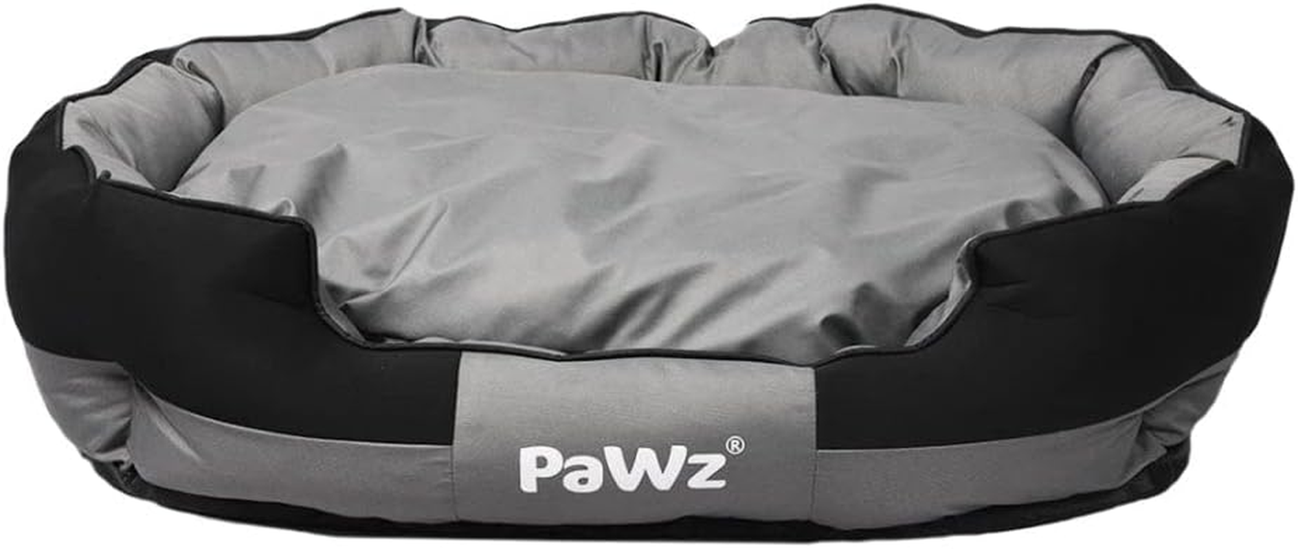 Pawz Waterproof Pet Dog Calming Bed Memory Foam Orthopaedic Removable Washable M, Dog Cat Sofa Bed with Head and Neck Support, Chew Proof Dog Bed, Pet Bed with Removable Cushion, Grey + Black image number 6