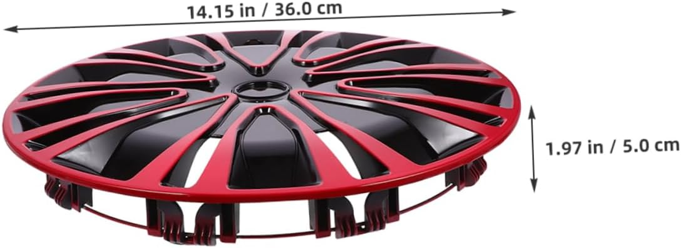 BUGUUYO 2Pcs Wheel Decorative Covers for Car Hubcups Wheel Rim Cover Replacement Automotive Hub Cooler Kit Easy Snap Design