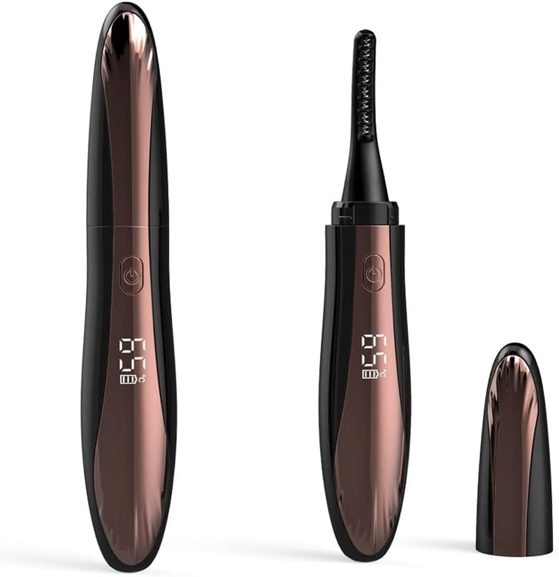 OBEST Heated Eyelash Curler, Electric Eyelash Curler, 8 Seconds Fast Heating with 4 Temperature Modes, Eye Lash Curler, Heated USB, LED Display,Heated for All Eyelashes