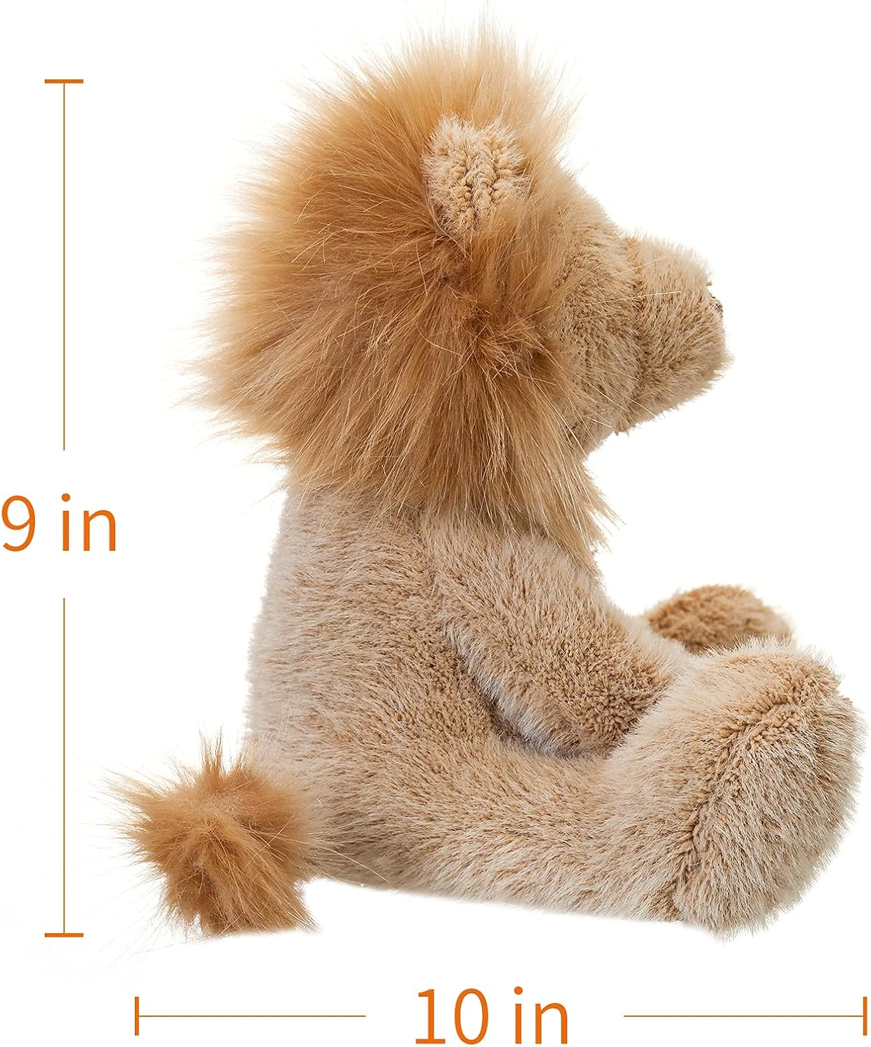 Apricot Lamb Toys Plush Brown Lion Stuffed Animal Soft Cuddly Perfect for Child (Brown Lion,9 Inches) image number 1
