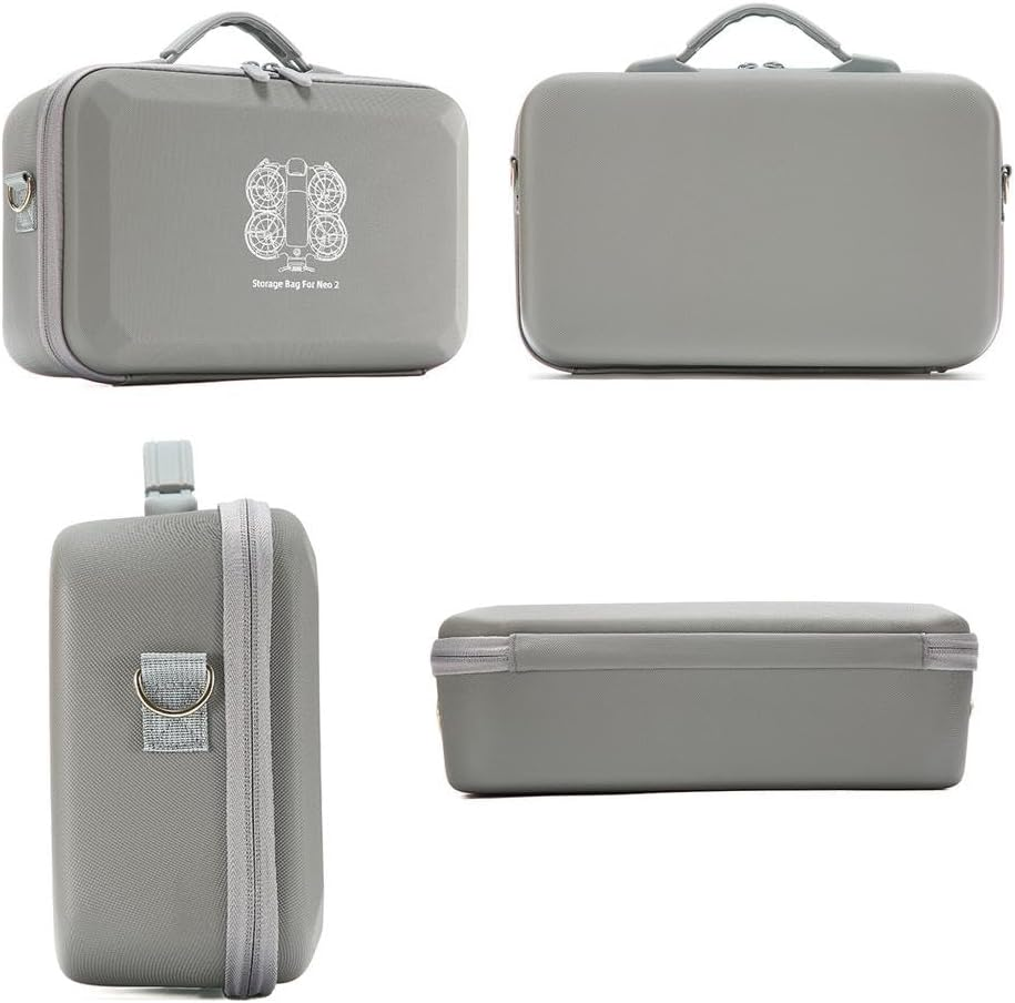 Case for DJI Neo 2, Hard Carrying Case for DJI Neo2, Portable Travel Storage Shoulder Bag Large Capacity - Gray image number 2