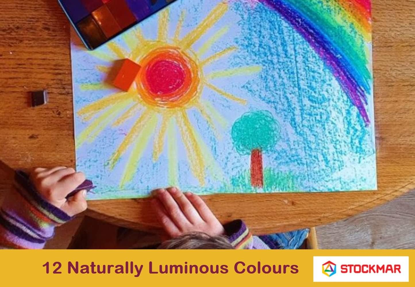 Stockmar Wax Block Crayons Box, Assorted (Pack of 12) image number 1