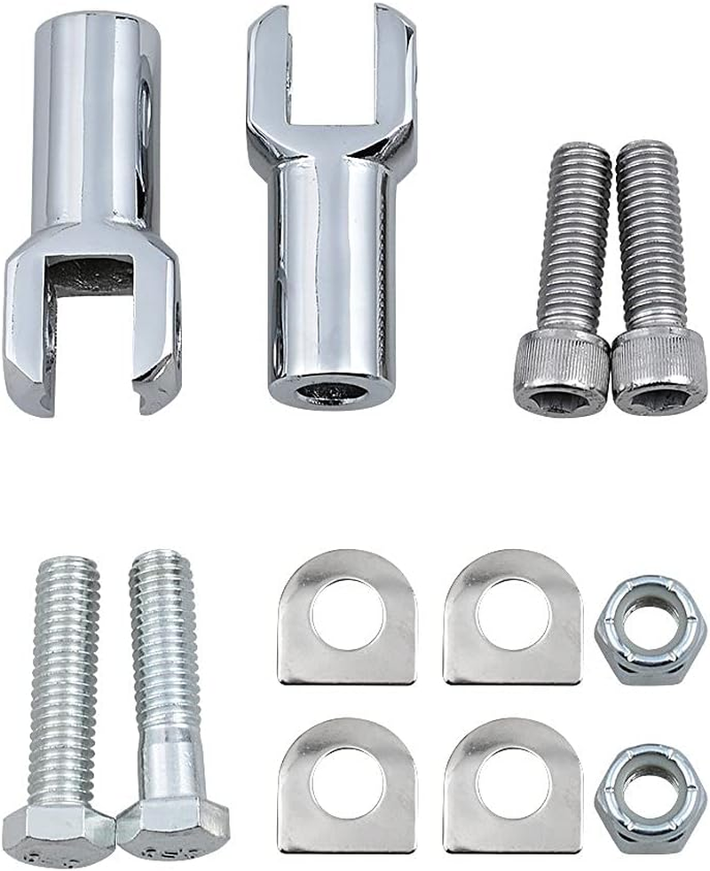 Motorcycle Foot Pegs Supports Mounts Clevis Fits for Harley Davidson Softail 2000-2006 (Chrome) Harley Pegs Mount Bolts image number 3