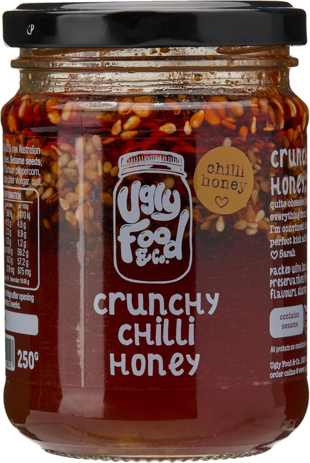 UGLY FOOD and CO - Crunchy Chilli Honey, 250G image number 1