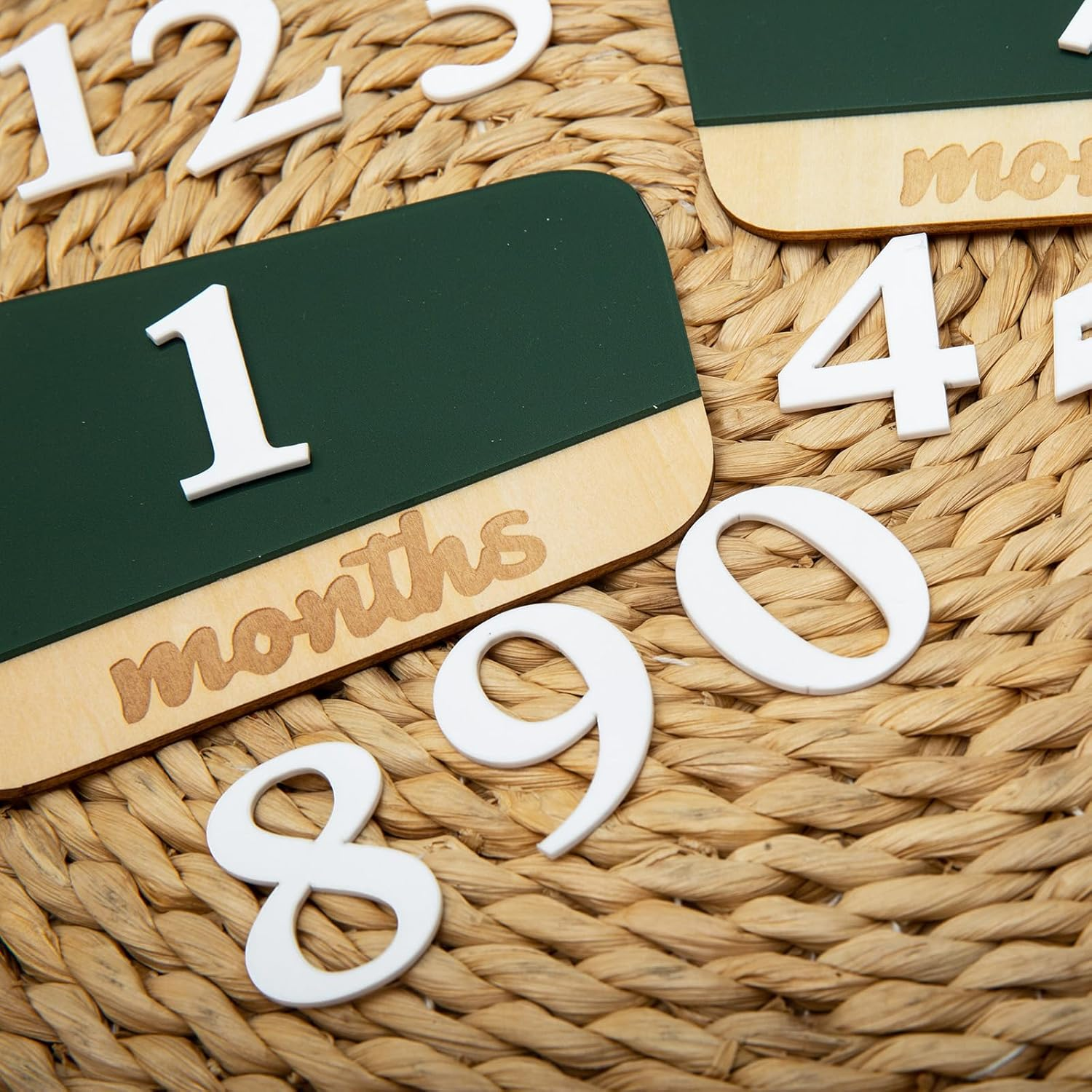 National Park Baby Milestone Markers - Wooden Monthly Signs for 1-12 Months, Interchangeable Nature-Themed Growth Tracker, Rustic Nursery Decor, Woodland Baby Announcement Board, Photoshoot Props image number 6