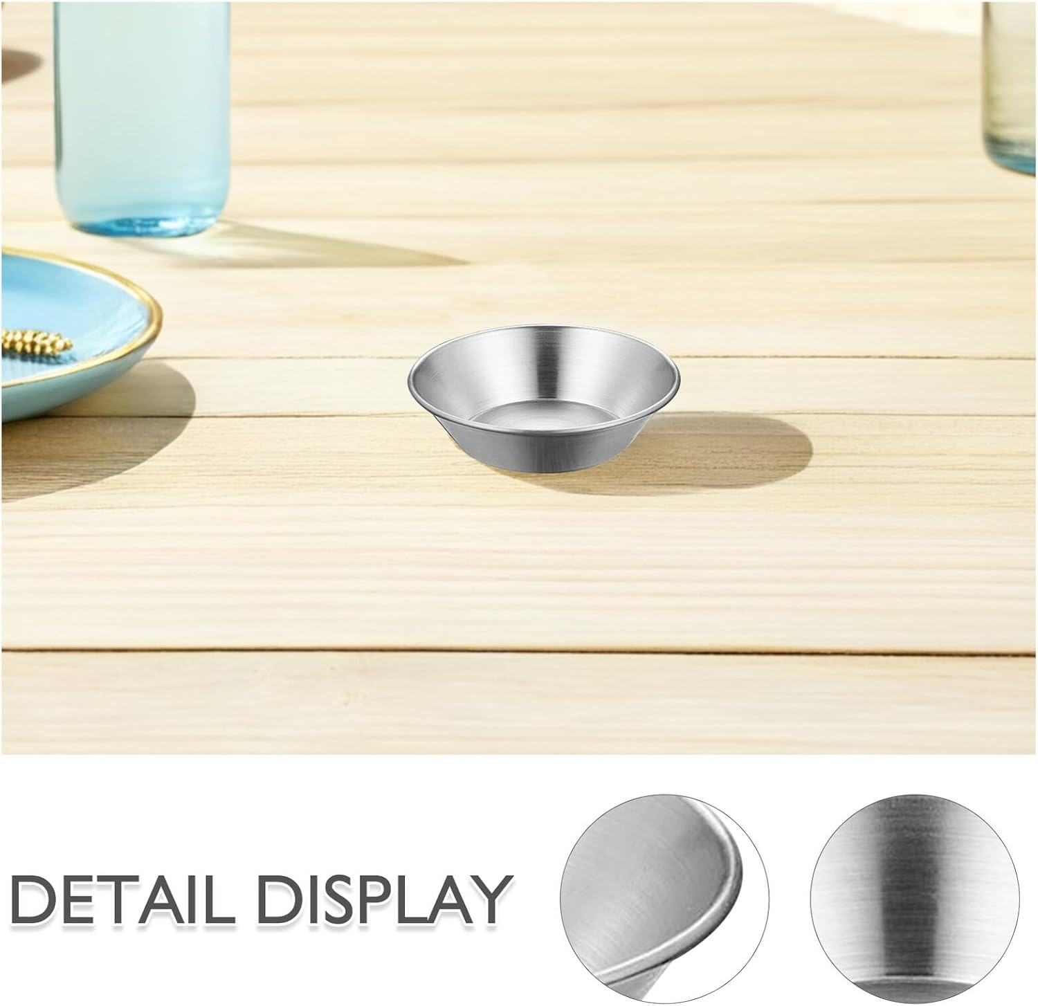 HEANUJJ 6Pcs Aluminium Alloy Egg Tart Baking Molds DIY Pastry Pan for Cakes Jelly Pudding Fruit Compact Lightweight Bakeware for Home Kitchen