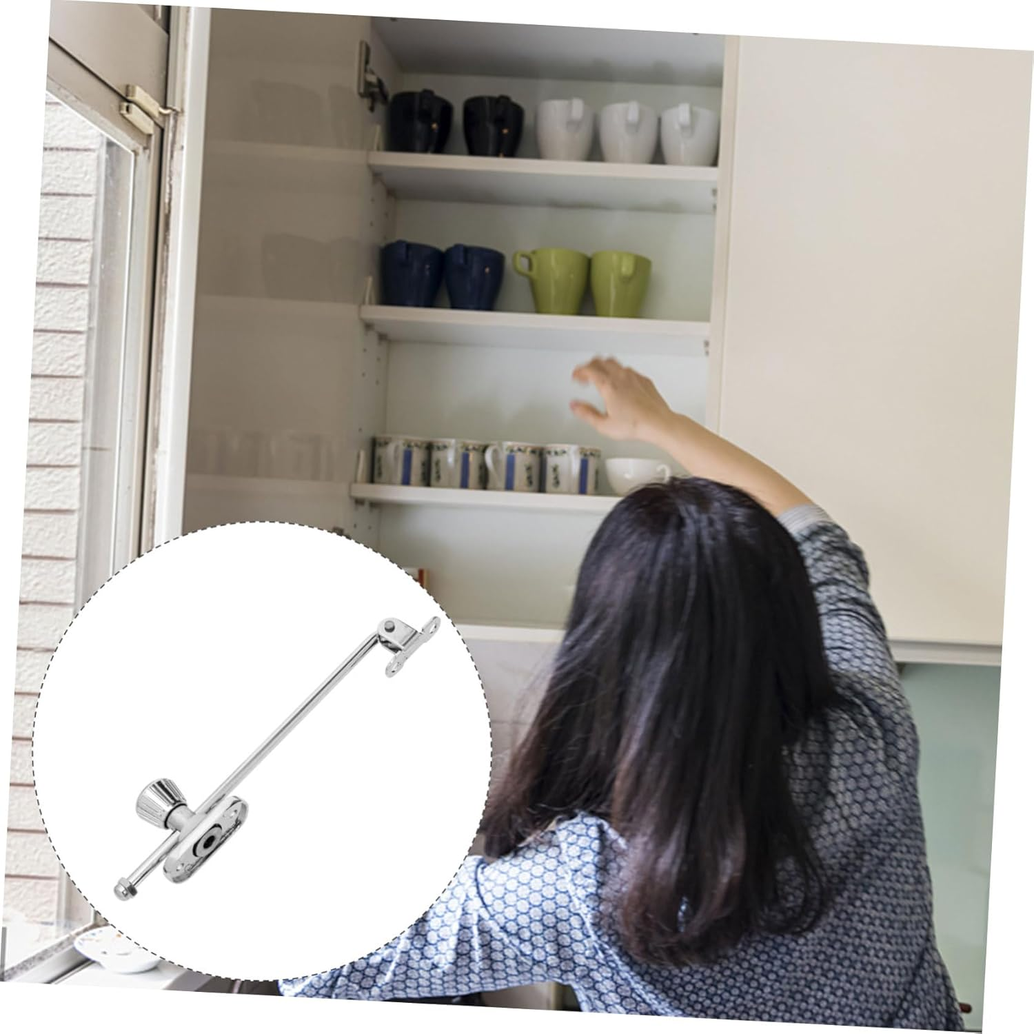 Uonlytech 2Pcs Gas Spring Support Strut for Cabinet Doors Strong Lift Strut Rod Easy Install Material image number 3