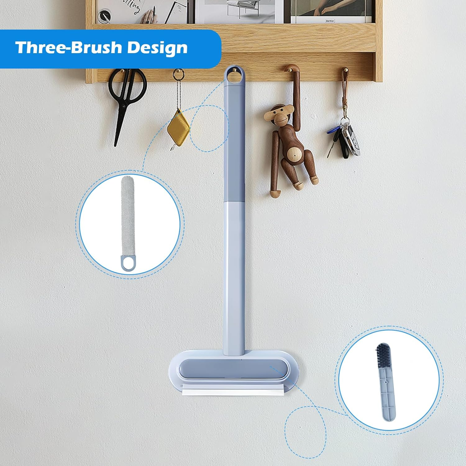 Eukyplace Multifunctional Pet Hair Remover, Reusable Magic Brush Pet Hair, Effective Lint Brush for Dog and Cat Hair - 17.3Inch Fur Removal Tool, Gentle on Couches, Clothes, Carpets, Bedding image number 2