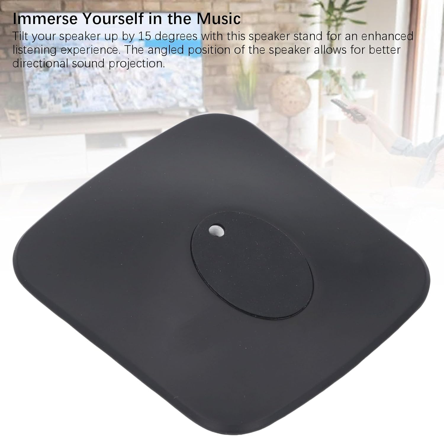 Speaker Stand for KEF LSX II Wireless Hifi Speaker, Reduction of Speaker Vibration, Tilt up 15&deg;, Metal Non Slip Vibration Reduction Desktop Speaker Mount Holder image number 6