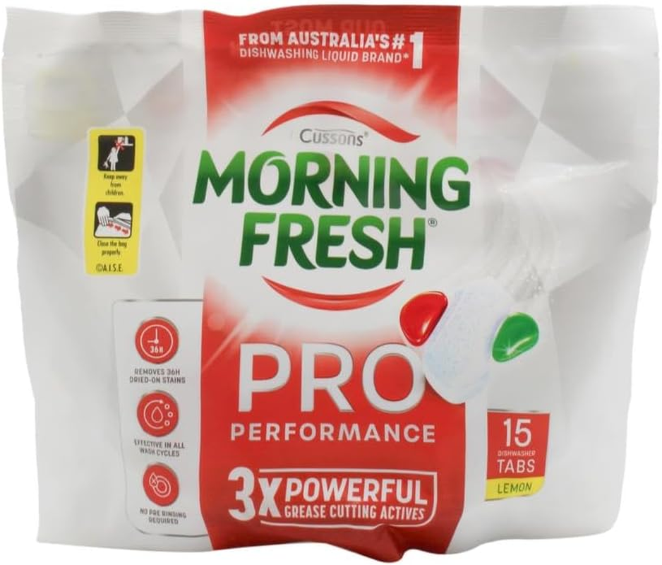 Morning Fresh Pro Performance Dishwasher Lemon Tablets (Pack of 15)
