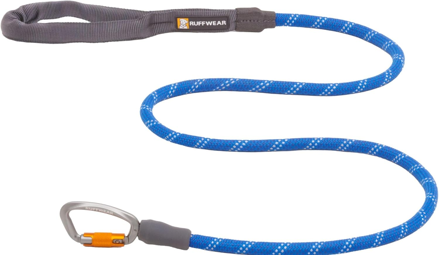 Ruffwear, Knot‑A‑Leash, Climbing‑Inspired Rope Leash, 5 Ft Reflective Rope, Secure Auto‑Locking Swivel Carabiner, Tubular Handle, Accessory Loop for Pick‑Up Bags, Moss Green, Large