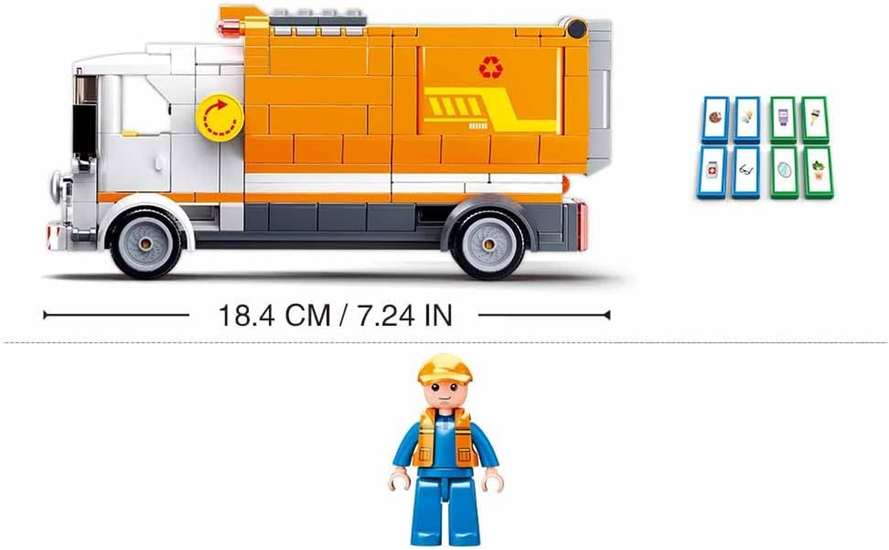 Sluban Klemmbausteine M38-B1066 Town Garbage Truck 326 Pieces image number 3
