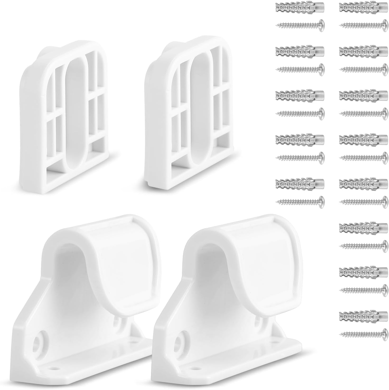 Retractable Baby Gate Replacement Hardware Retractable Dog Gate Full Set Wall Mounting Accessories Brackets Latches Anchors Screws Extra Wide Baby Gate Replacement Parts Retractable Pet Gate Hardware image number 2