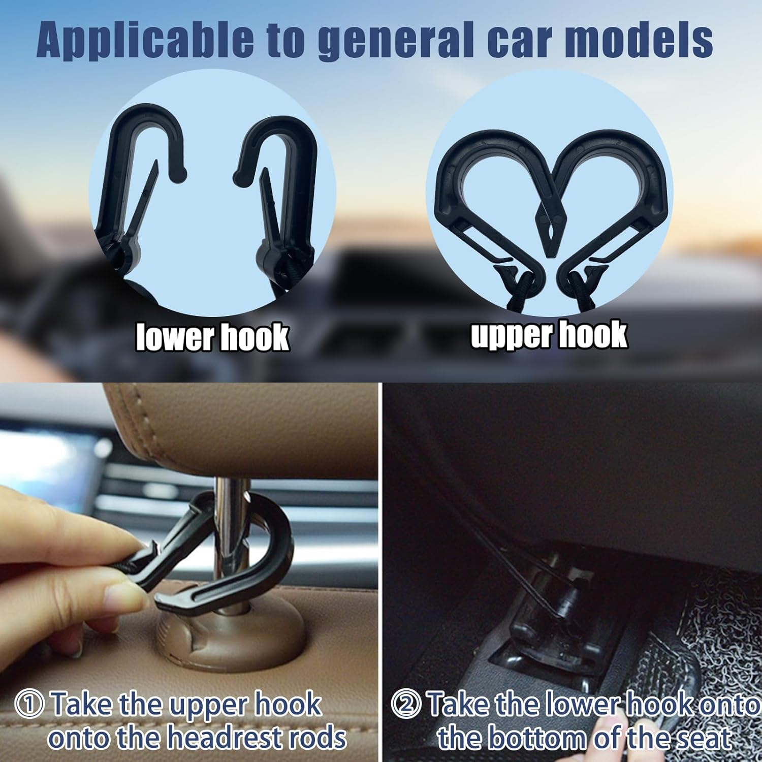 Car Pet Barrier Net with 3-Layer Mesh Storage Bag, Universal for Cars, Suvs, Trucks, Dog Car Divider for Safety, Travel, Retractable Storage Bag, Car Seat Storage image number 2