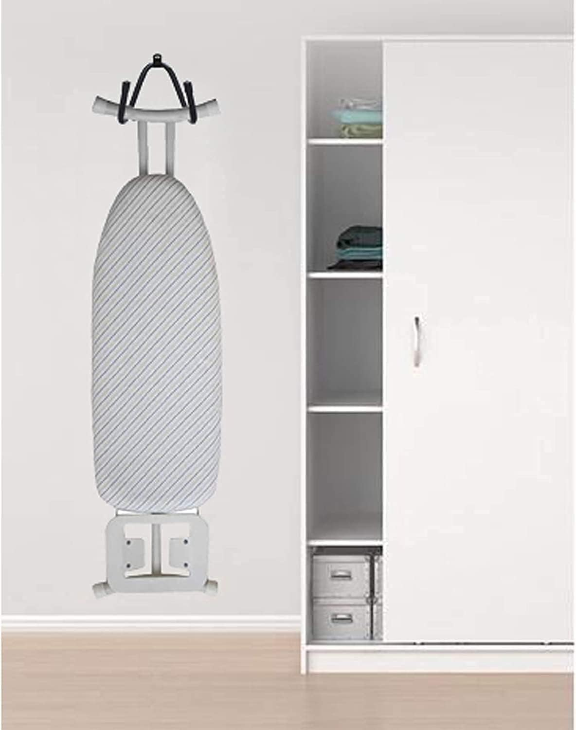 Bendable Ironing Board Hanger Wall Mount Iron Board Hook - Strong & Flexible, Fits Every Shape