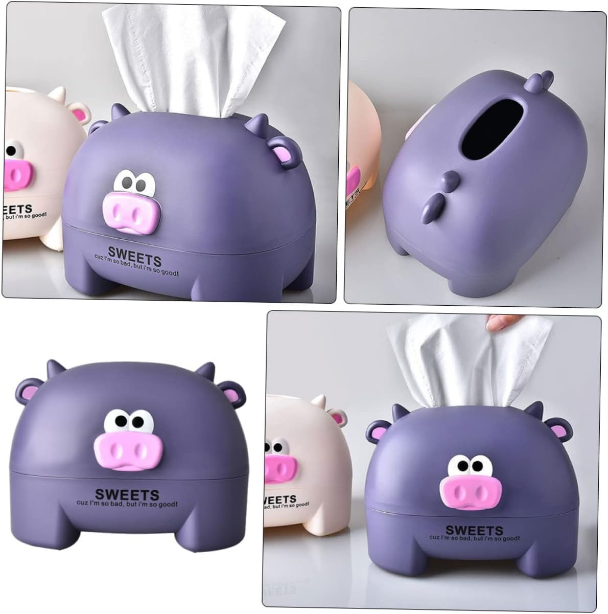 Cartoon Calf Tissue Holder Tissue Dispenser Box Easy Operation Container image number 2