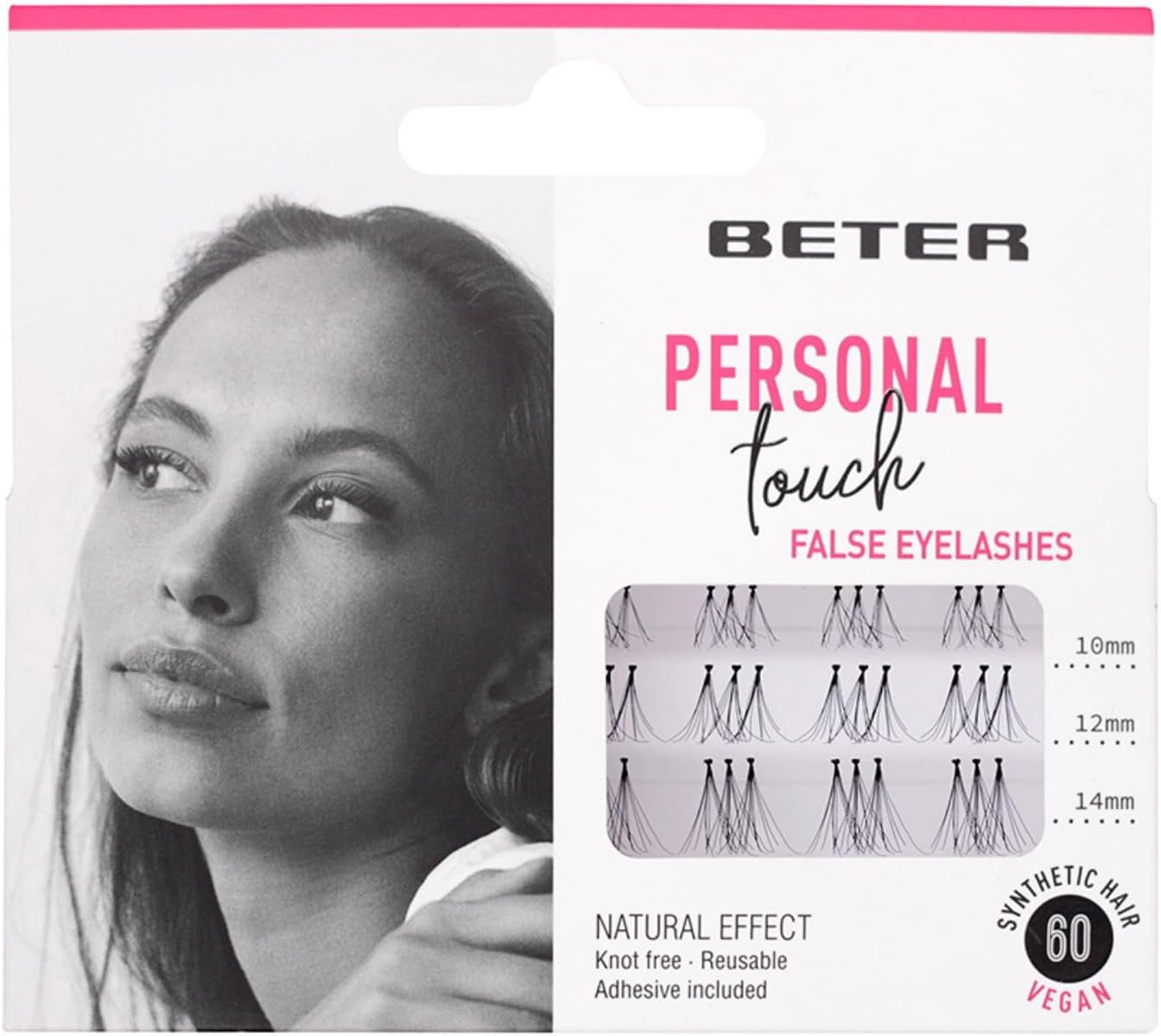 Beter #60 Personal Touch Vegan Reusable Eyelashes with Glue and Clear Tape for a Natural Finish