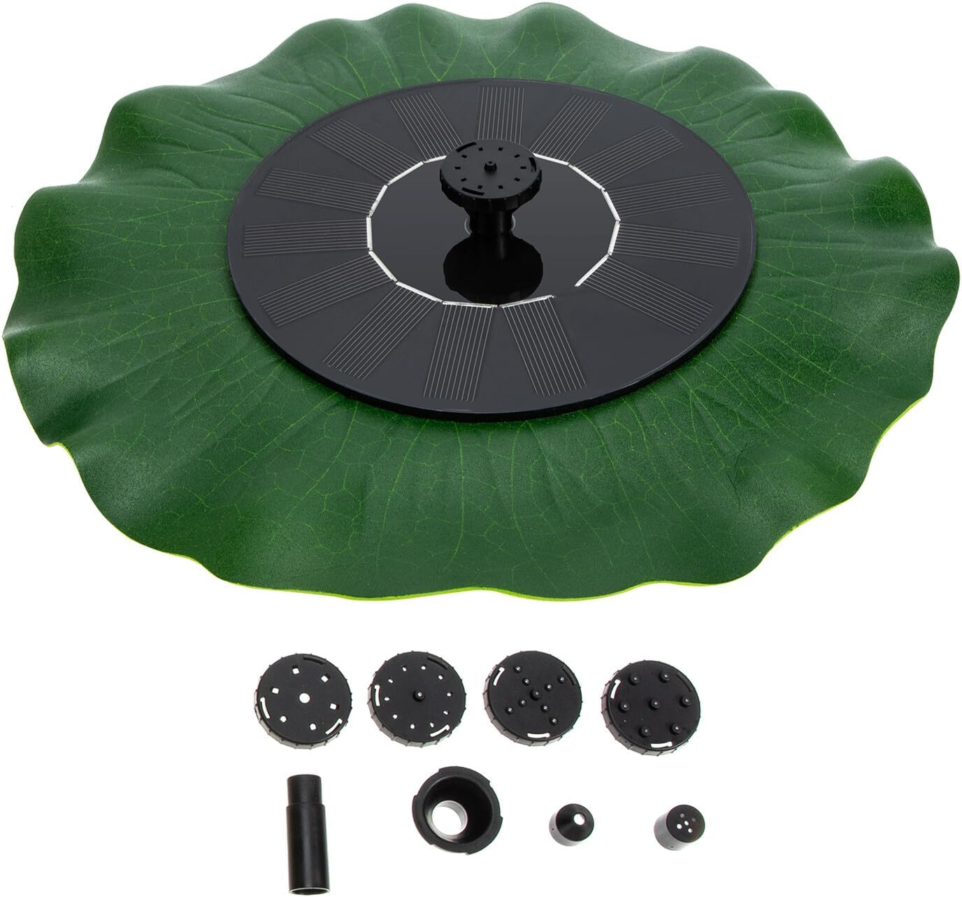Solar Fountain Lotus Leaf Design Outdoor Solar Power Water Pump Kit for Garden Ponds Bird Baths with Low Noise and Construction
