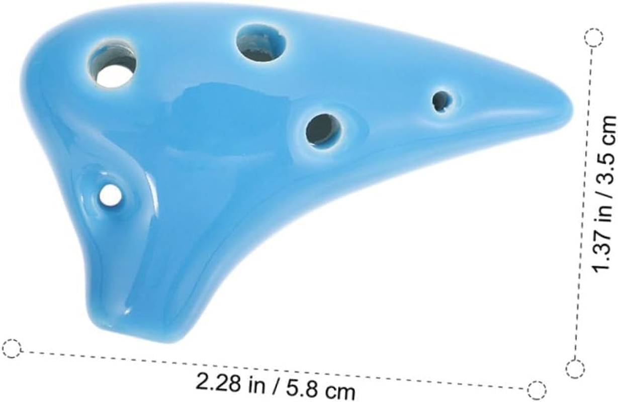 2Pcs Mini Ocarina Necklace Lightweight Musical Instrument for Beginners Easy Play Wind Instrument Lovers Practice Portable Ceramic Flute Pendant