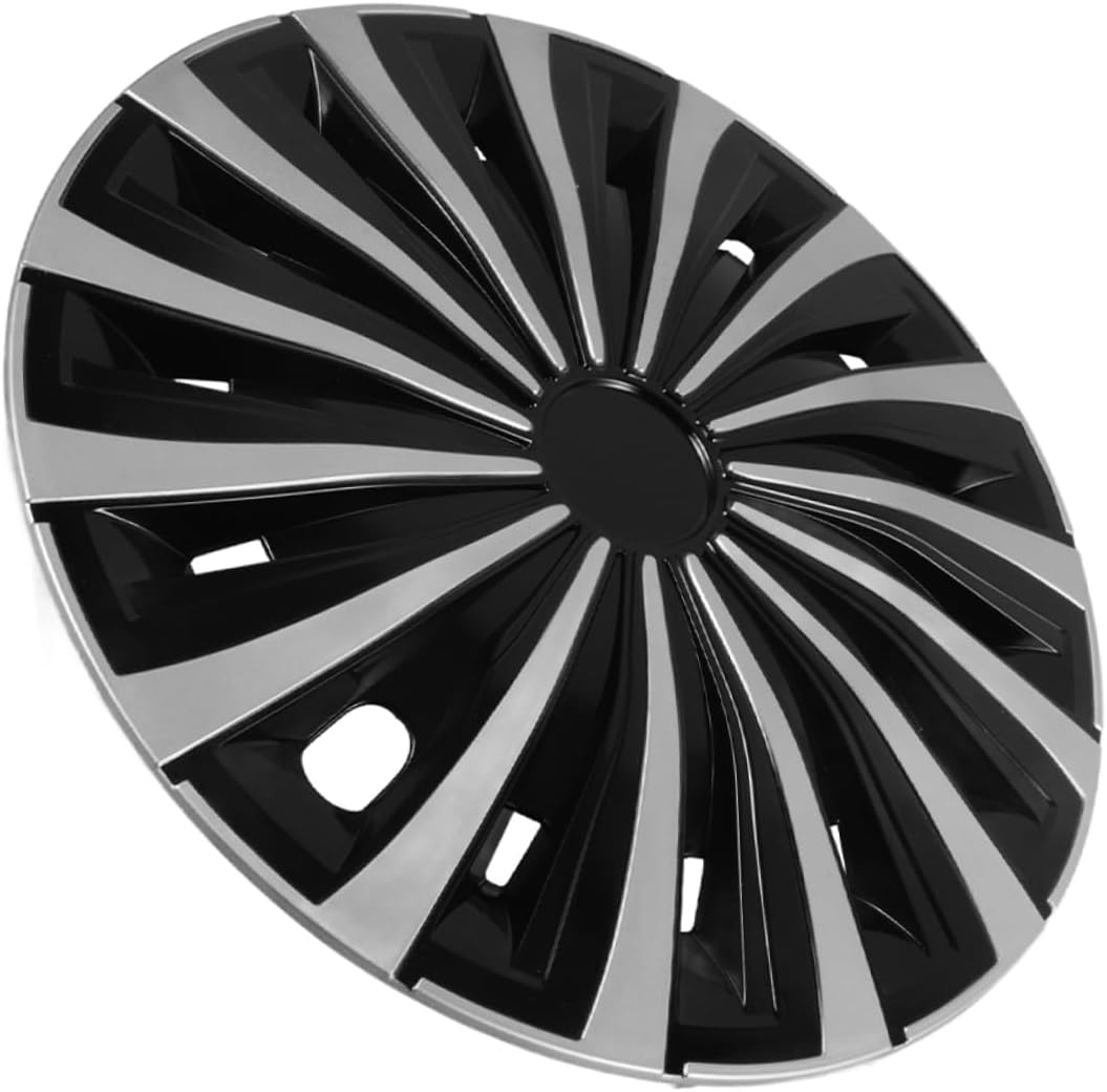 SOLUSTRE Car Wheel Cover Wheel Rim Protector Easy Installation Decorative for Vehicles Elegant Silver and Black Design image number 3