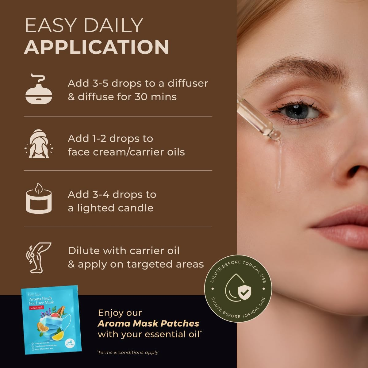 Gya Labs Frankincense Essential Oil - Frankincense Oil for Face, Skin, Body, Candle Making - Premium Grade for Wellness & Comfort - Woody, Balsamic & Calming (10Ml) image number 4