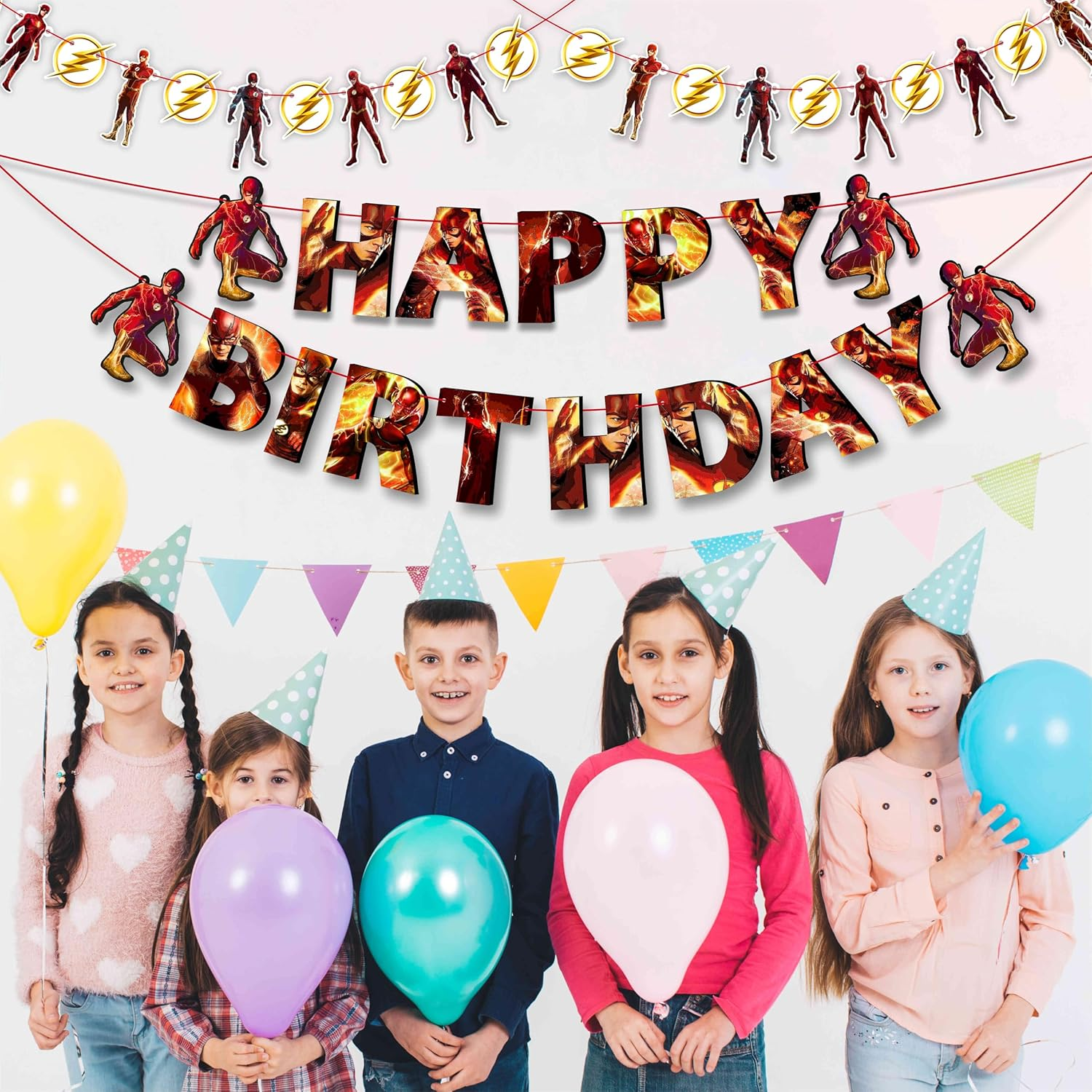 Flsh Theme Birthday Speed into Celebration with Party Supplies &ndash; Bold Red, Yellow, and Lightning Designs Perfect for Action-Packed Parties. image number 3