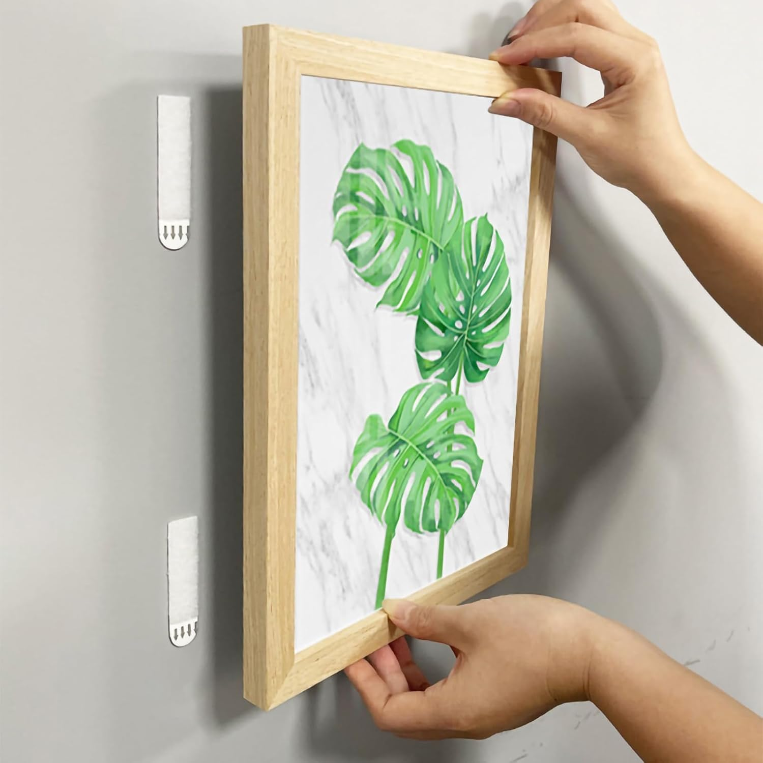 36 Pairs Picture Hanging Strips Heavy Duty Hook and Loop Adhesive Tape Removable Damage Free Double Sided No Nail Photo Frame Stickers for Wall Decor Home Improvement 16Mm 70Mm 72 Strips image number 3