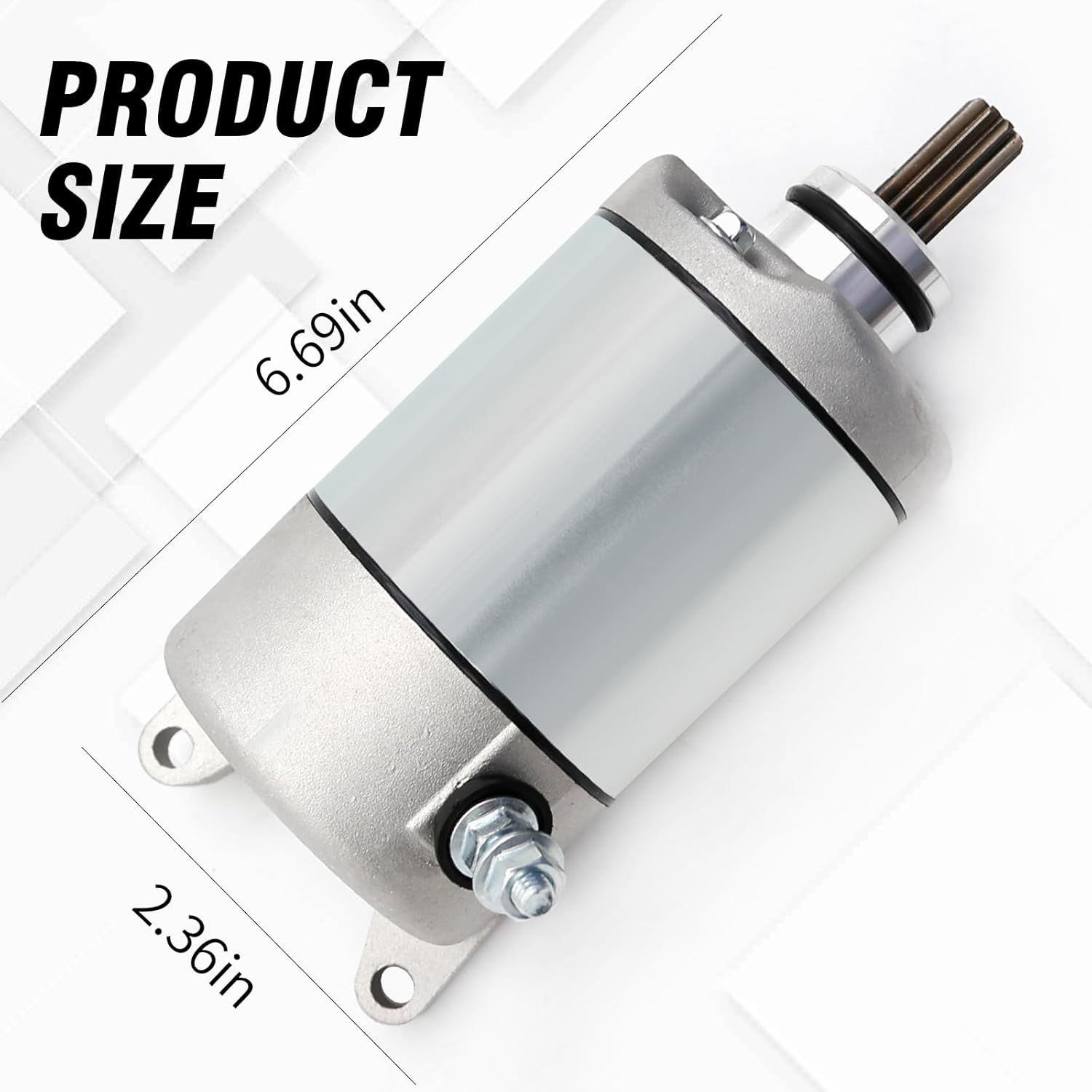 Starter Motor Assembly Replacement for Yamaha ATV Yfm350 Yfm35 Yfm 350 Bruin Grizzly 350 2004-2015, 3He818900000,Replacement for Woverine image number 5